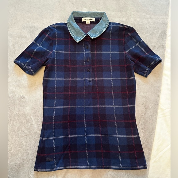 Lacoste. Tartan check cotton jacquard polo. - Picture 4 of 7